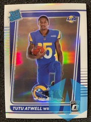 2021 Donruss Optic TuTu Atwell #220 Rated Rookie Variation Holo Prizm SP Rams RC
